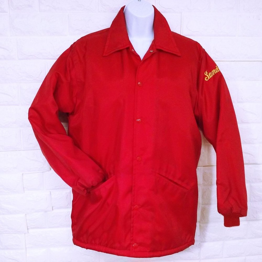 Vintage 70s West Wind Buccaneer Nylon Canvas Jacket -S Sherpa-lined Snaps Pocket